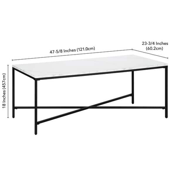 Henley Coffee Table, 48" Wide, Black/White Bed Bath & Beyond 37515711